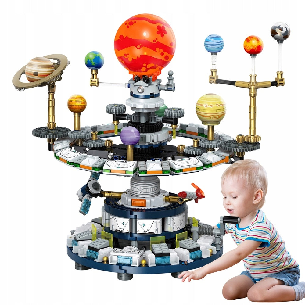 Blocks System Earth Planet Moving Space Blocks Building Solar System