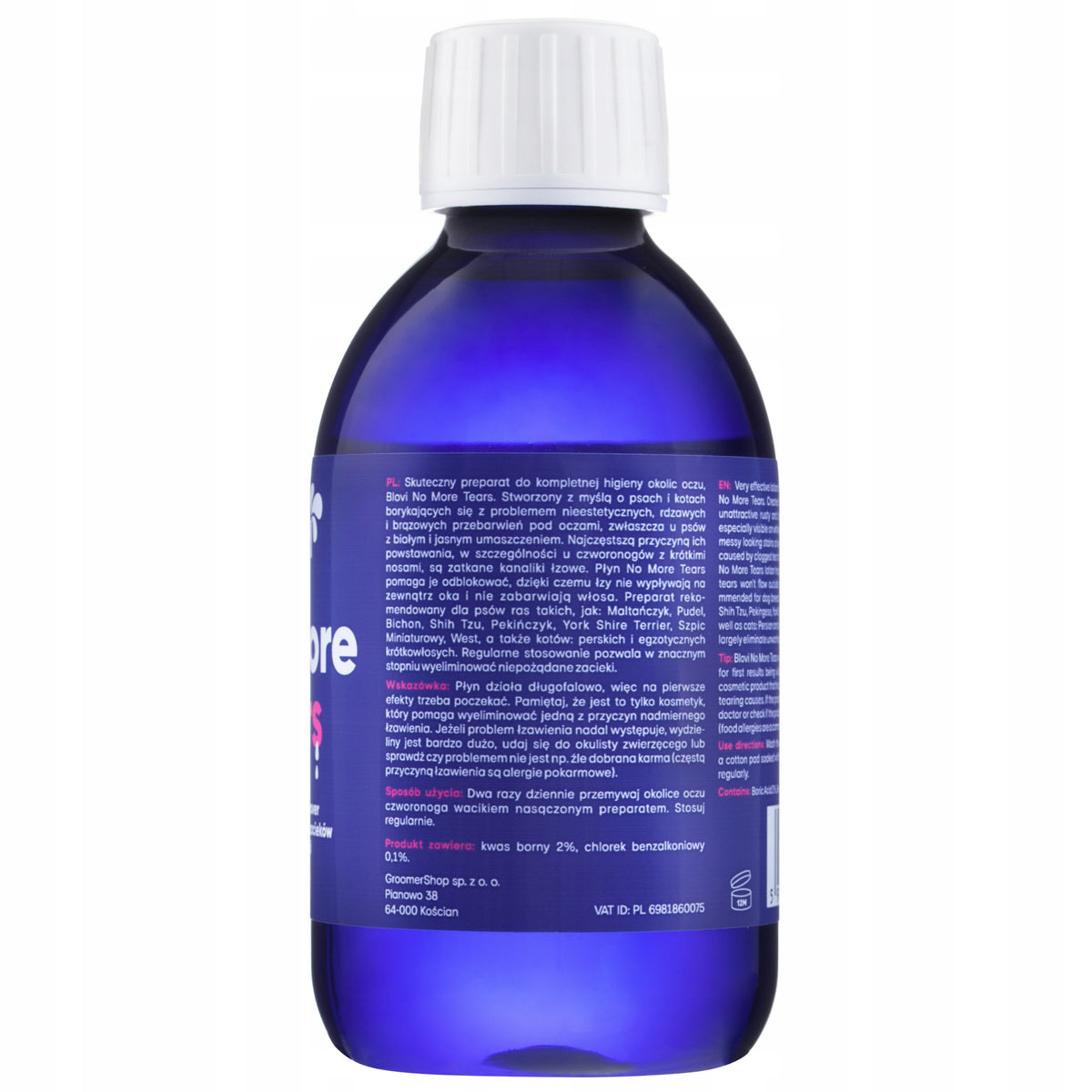 Blovi No More Tear eye lotion for stains 250ml Brand Blovi