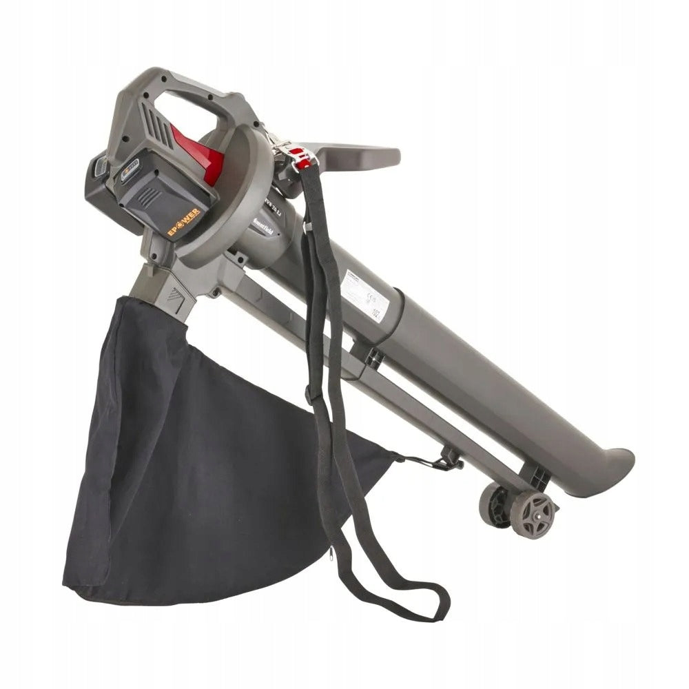 Blower Vacuum Cleaner Leaf Shredder 2x 4Ah Mountfield MVS 20 Li Kit Air velocity 198 km/h