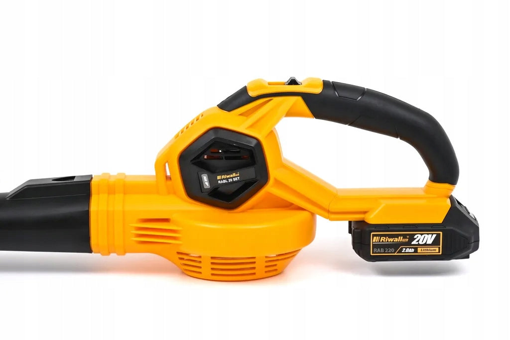 Blower with battery motor 20 V Riwall PRO RABL 20 + battery charge Shredding option no grinding option