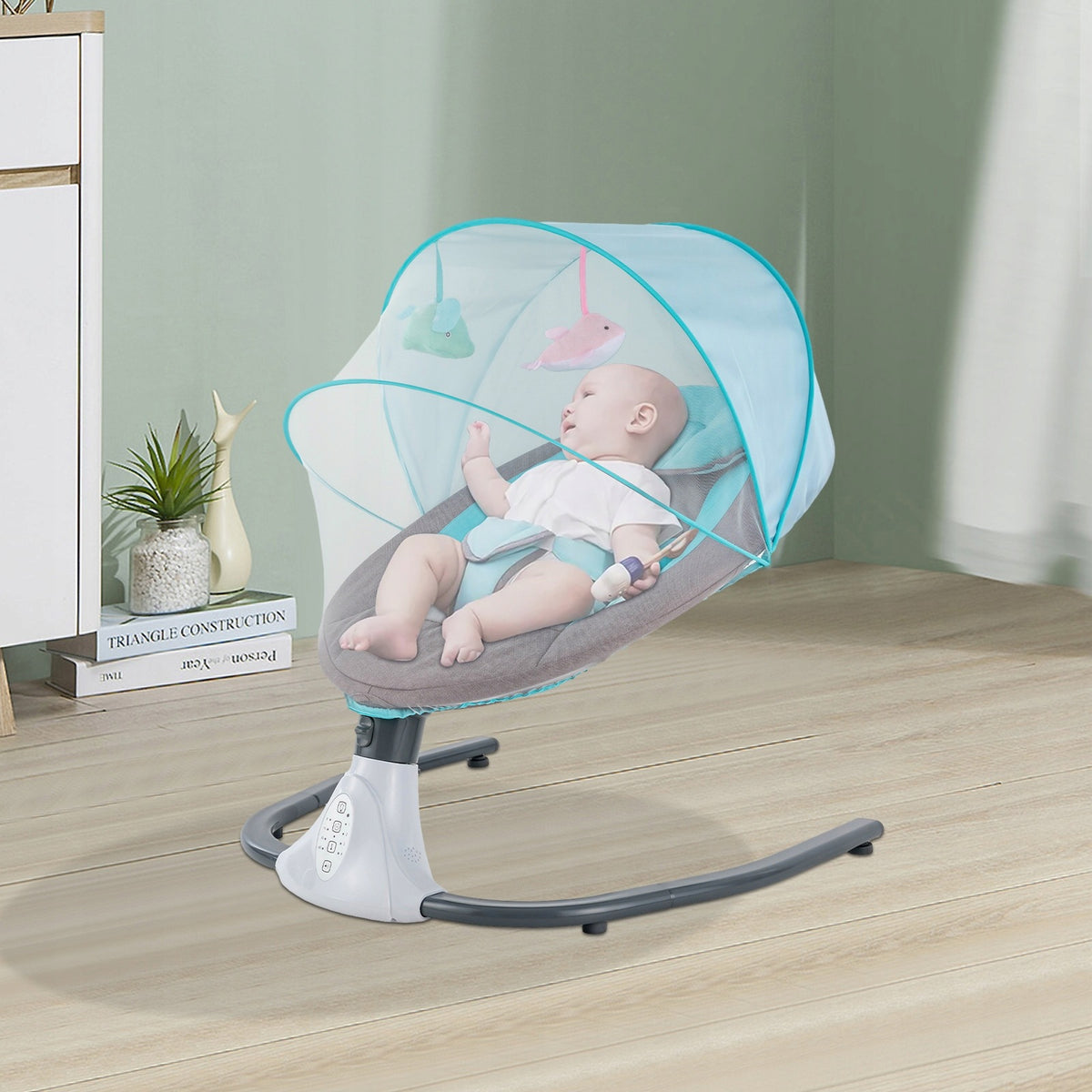 Blue Baby Swing Infant Rocker 18kg Load For Infants 1-12 Months Brand no brand
