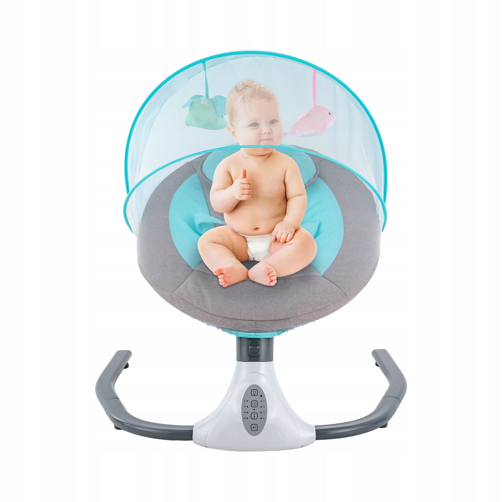 Blue Baby Swing Infant Rocker 18kg Load For Infants 1-12 Months