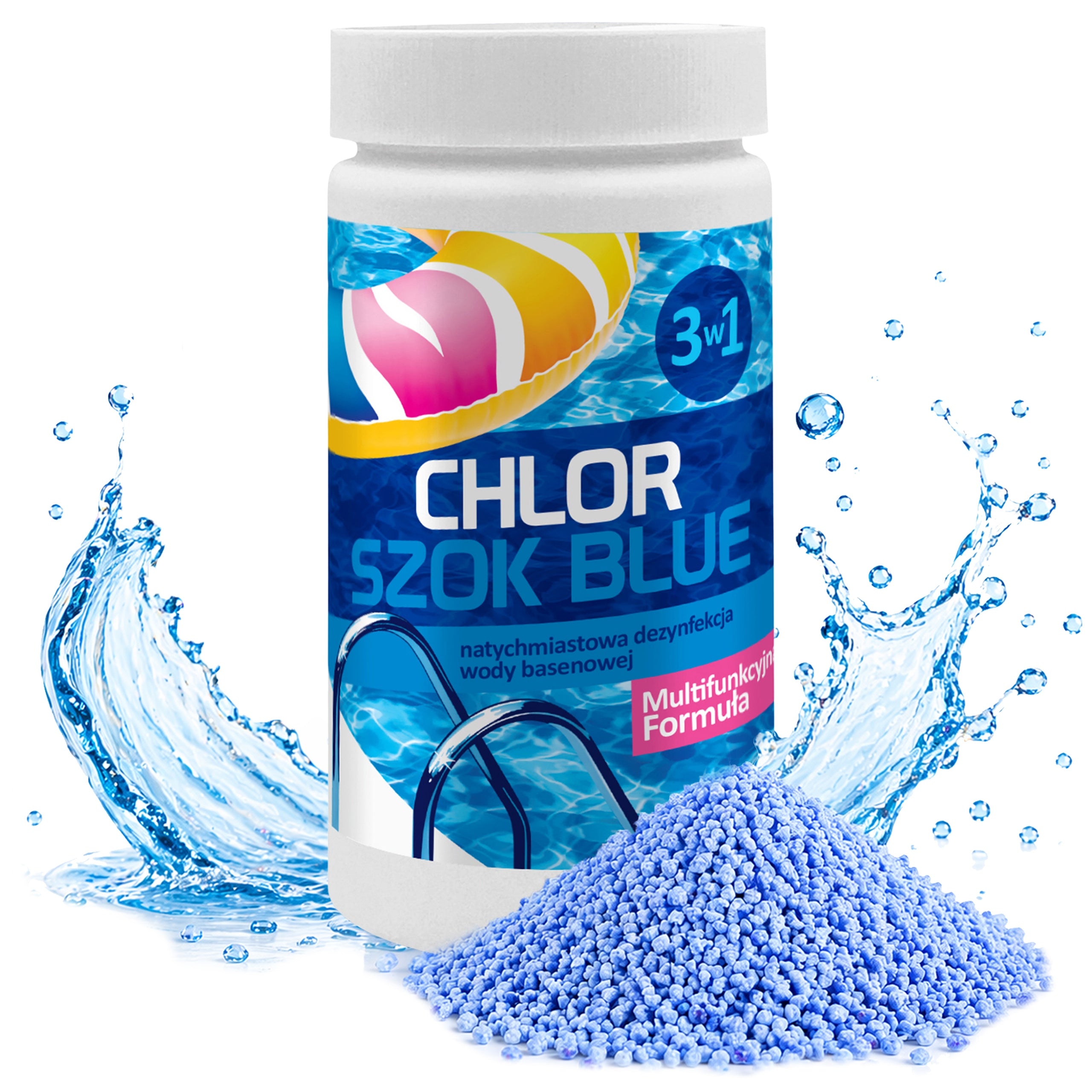Blue SHOCK granules for POOL Jacuzzi disinfection POOL CHEMISTRY GAMIX 1KG Packaging status original