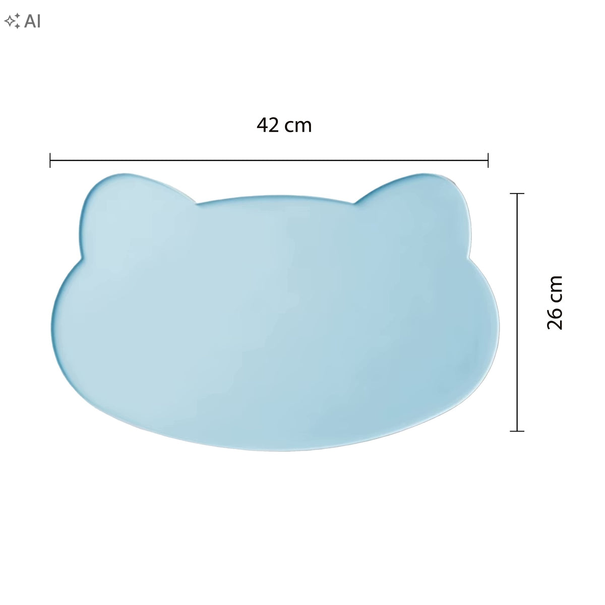 Blue Silicone Mat Cat Dog Bowl Pad Non-Slip Packaging status original