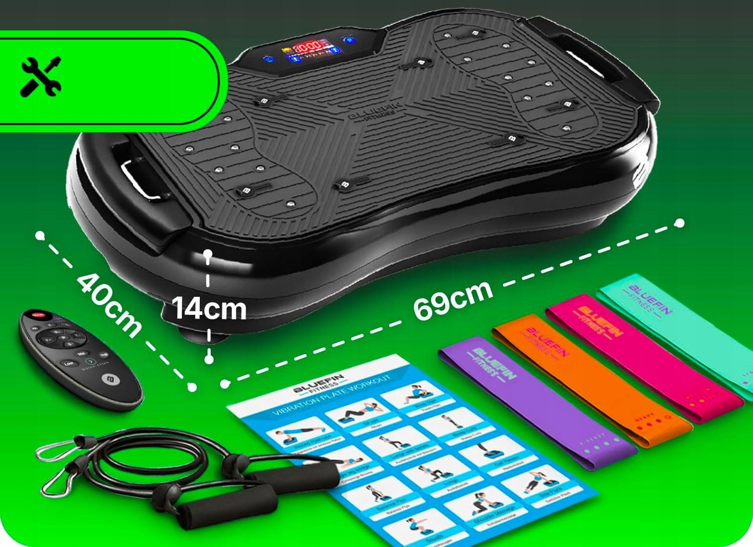 Bluefin Fitness Ultra Slim vibration platform 5 programs 180 home item Manufacturer code Platforma wibracyjna Bluefin 4D
