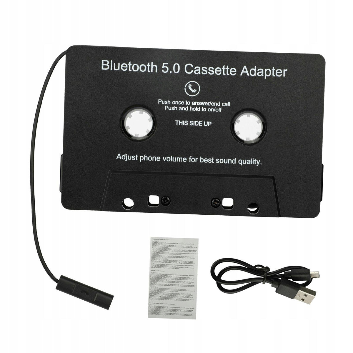 Bluetooth 5.0 transmitter adapter in the form of a cassette for radio