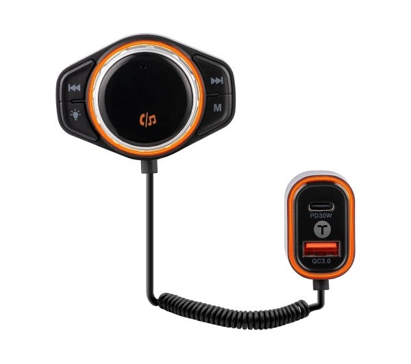 Bluetooth 5.3 FM Car Transmitter Reinston TRA05 Hands-free Packaging status original
