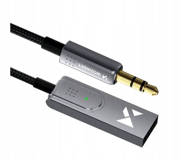 Bluetooth Adapter Wozinsky WTODB Bluetooth 5.3 AUX Audio Receiver Black