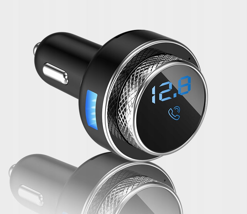 Bluetooth FM Transmitter Audio Car Charger QC3.0 2x USB microSD Manufacturer code TFM101