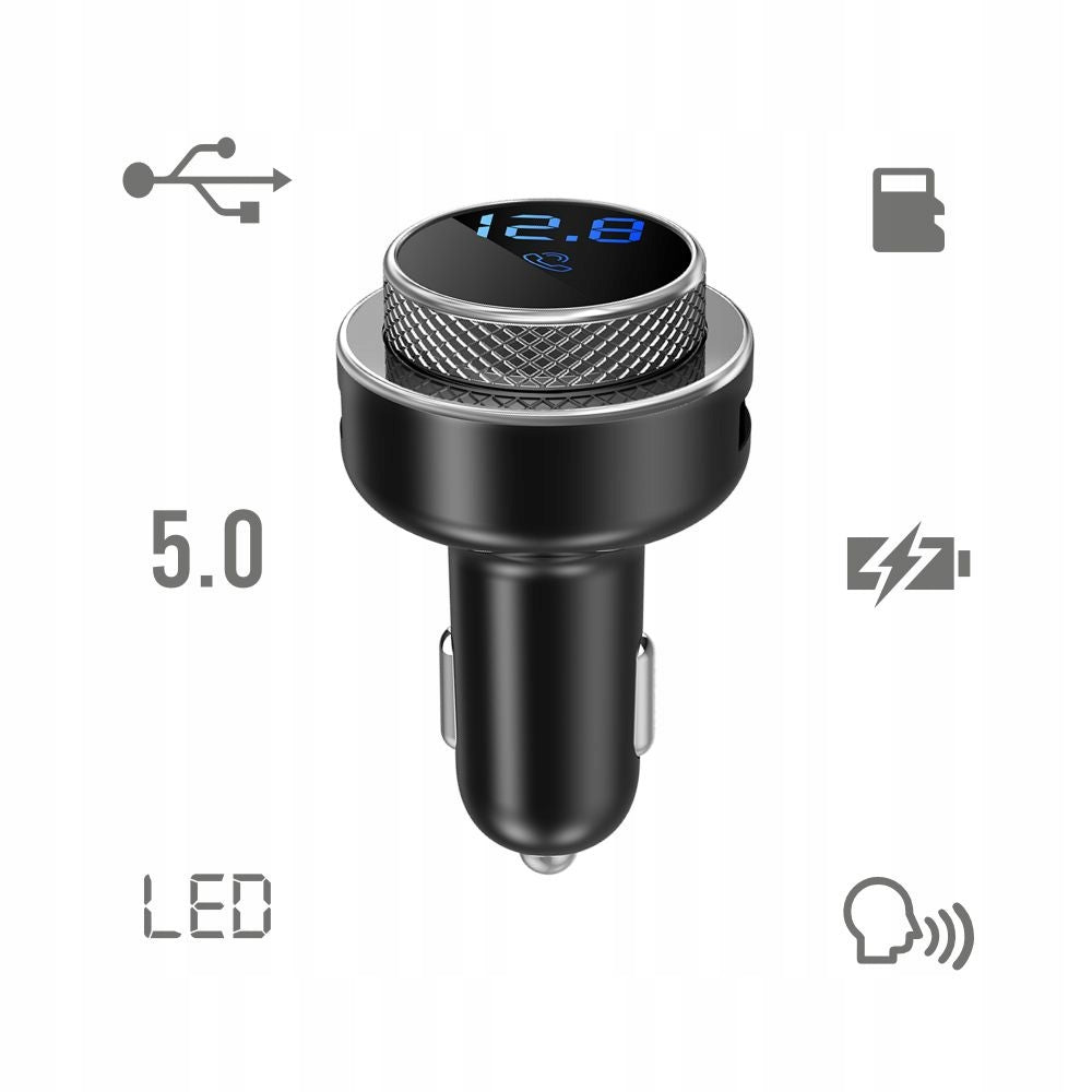 Bluetooth FM Transmitter Audio Car Charger QC3.0 2x USB microSD Packaging status original