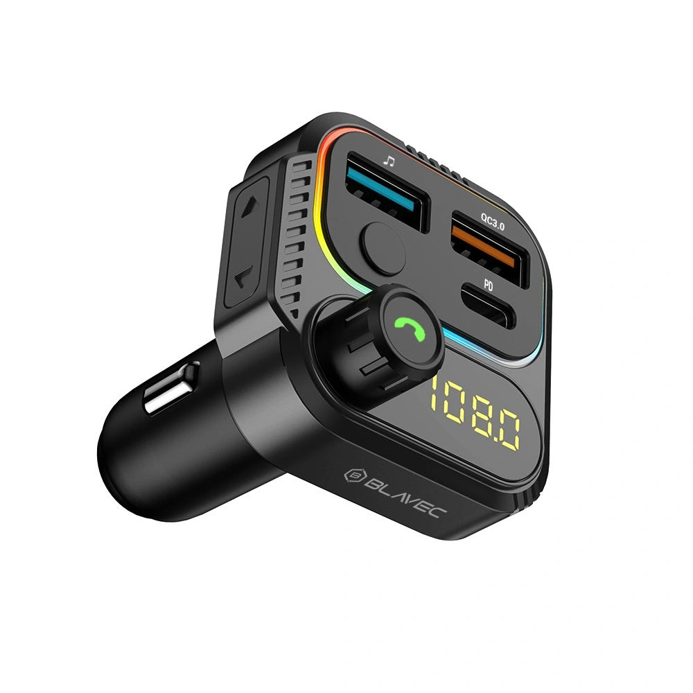 Bluetooth FM Transmitter Car Charger USB-C PD 36W + 2xUSB-A QC3.0 Packaging status original