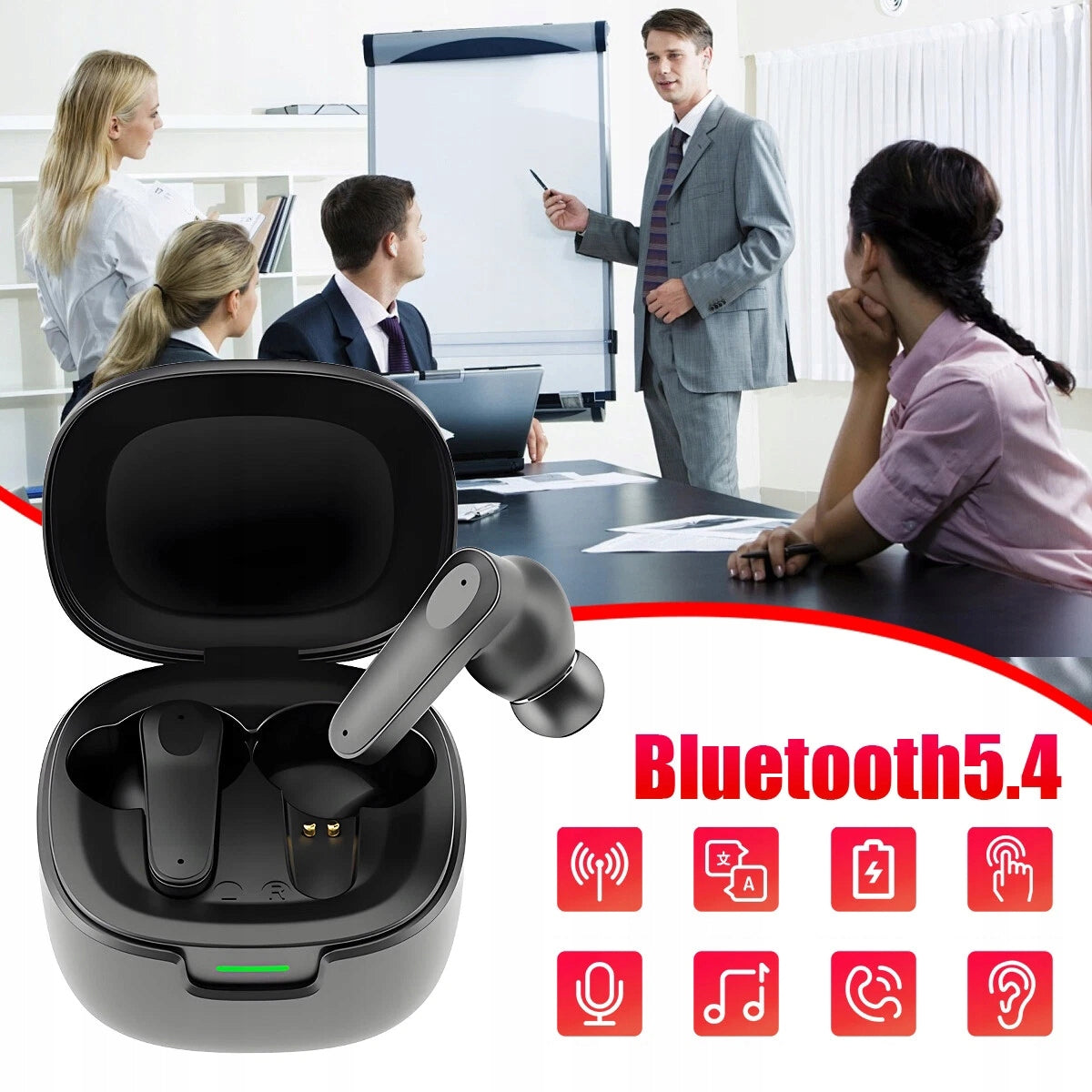 Bluetooth Headphones With Real-Time Translation For Multiple Languages Manufacturer code VISUJ0896
