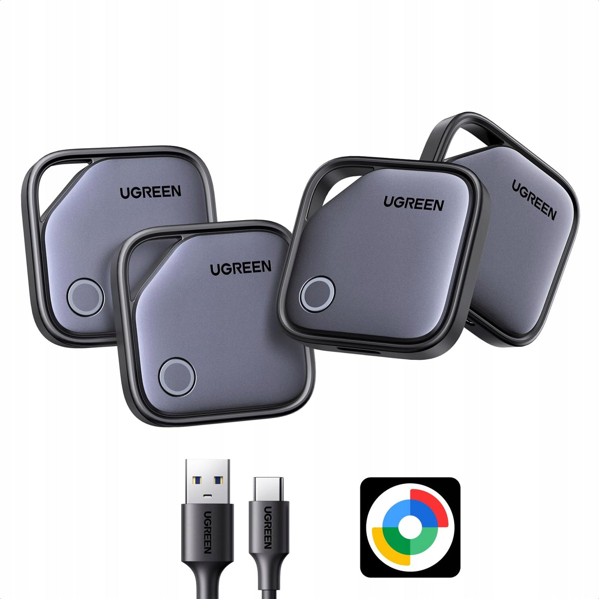 Bluetooth Locator Android UGREEN FineTrack G Tracker for Keys 4 Pieces