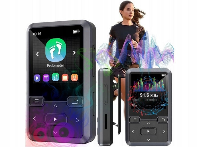 Bluetooth MP3 Player Portable 32GB HiFi Radio fm Pedometer Voice Recorder