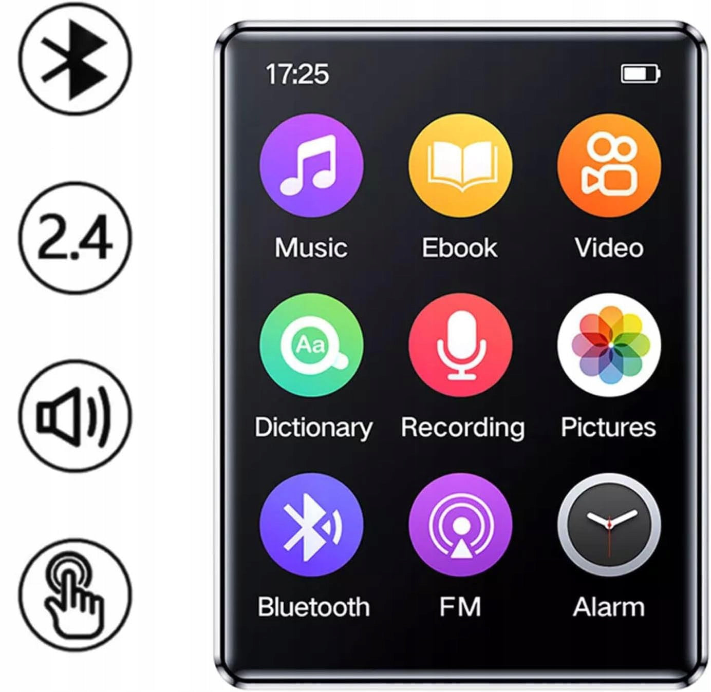 Bluetooth MP3 Player Portable 64GB HiFi Radio fm Pedometer Voice Recorder Brand no brand