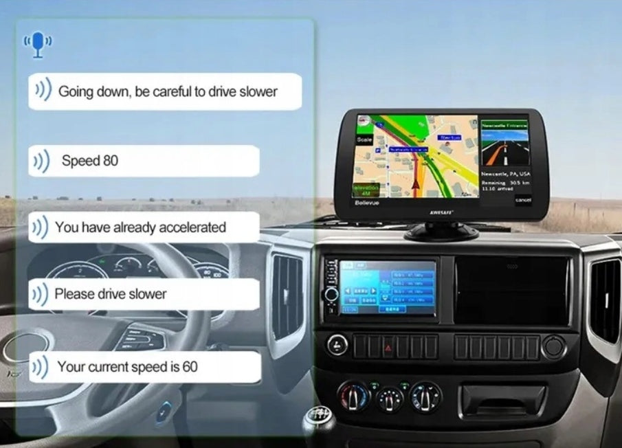Bluetooth Navigation System 9 Inch Touch Screen GPS Navigation TIR NAVI Brand AWESAFE