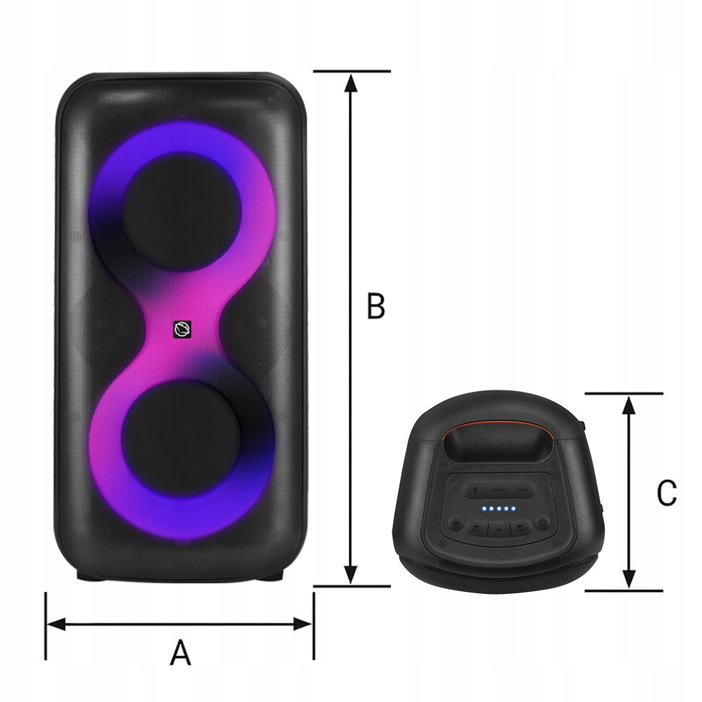 Bluetooth Speaker Portable Karaoke X-Bass 100W Manta ERIS Microphone Remote Control Manufacturer code Głośnik Bluetooth Przenośny Manta ERIS