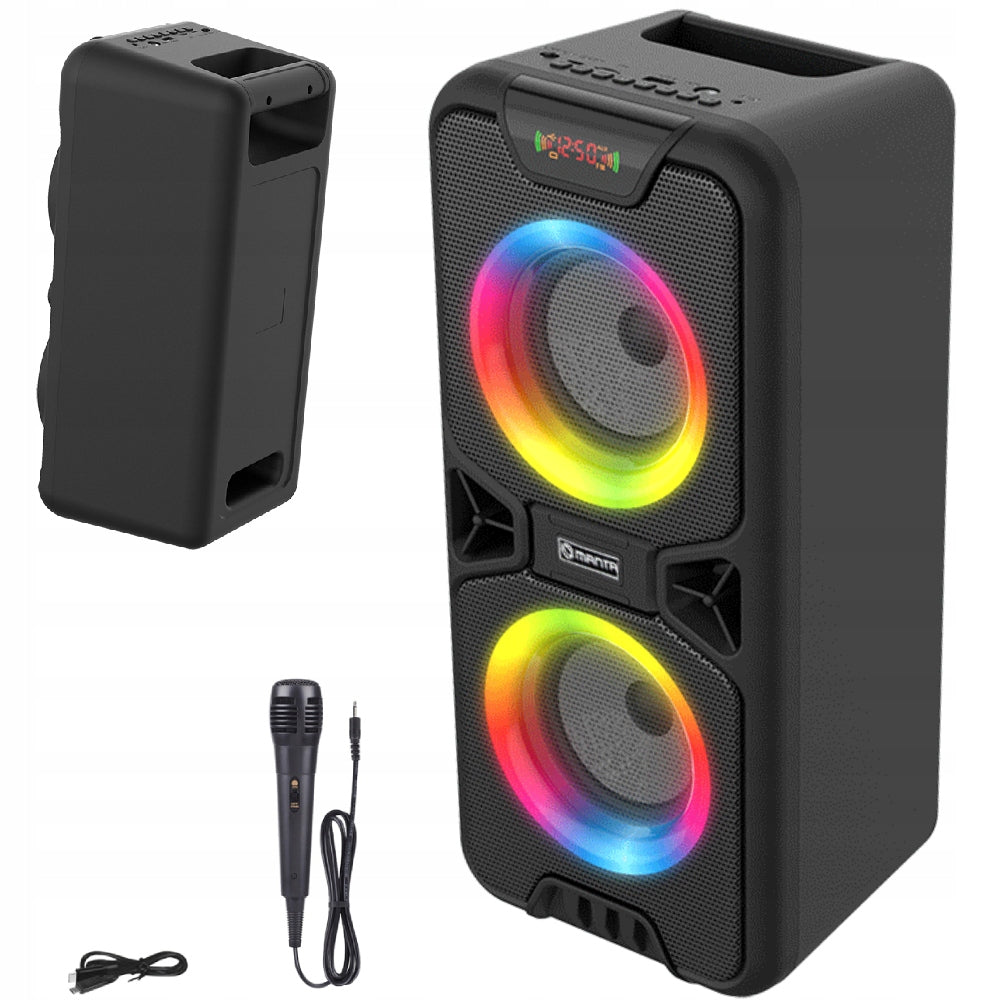 Bluetooth Speaker Portable Wireless with Manta Karaoke USB AUX Radio
