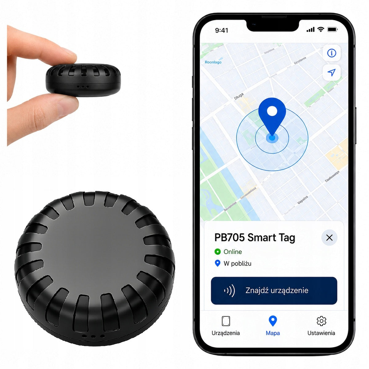 Bluetooth TAG Locator Android iOS iPhone GPS Tracking Waterproof IP68