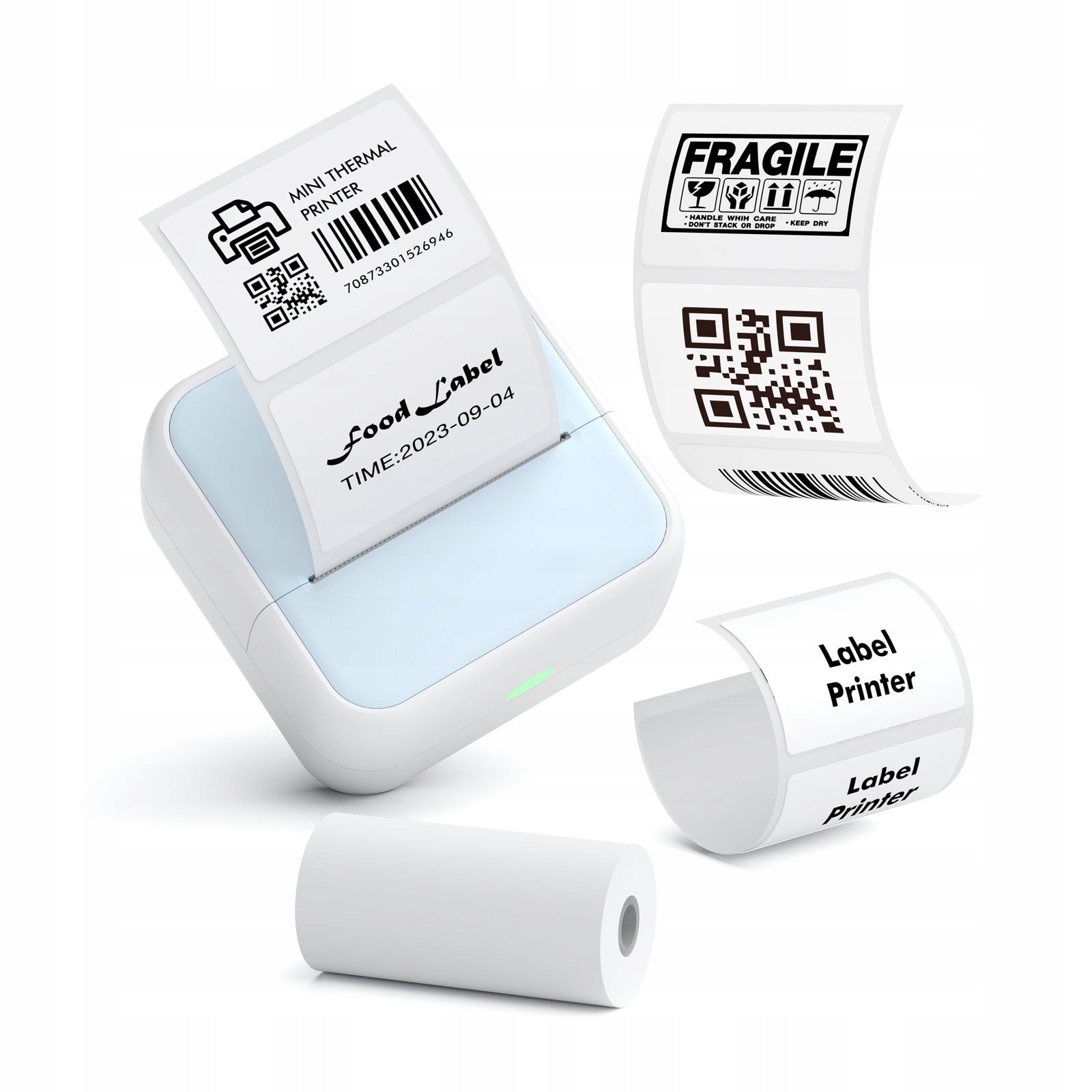 Bluetooth Thermal Printer for Photo Sticker Notes Label 53mm 203DPI