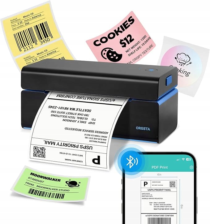 Bluetooth USB Label Thermal Printer For Courier Packages 100x150mm