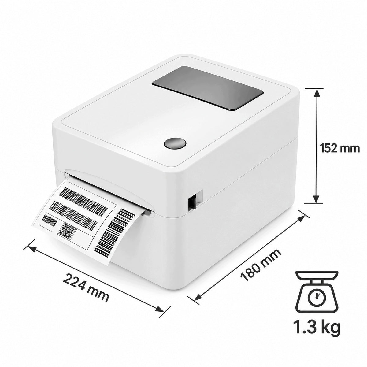Bluetooth courier label thermal printer USB 203 DPI 4x6 + roll Manufacturer code LK-401B