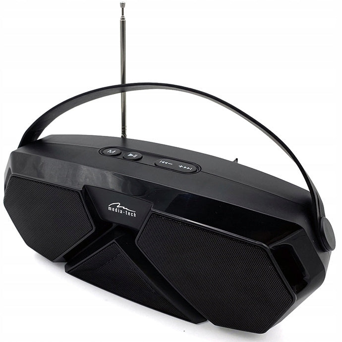 Bluetooth speaker MP3 radio FM microphone KARAOKE battery for children singing Color black