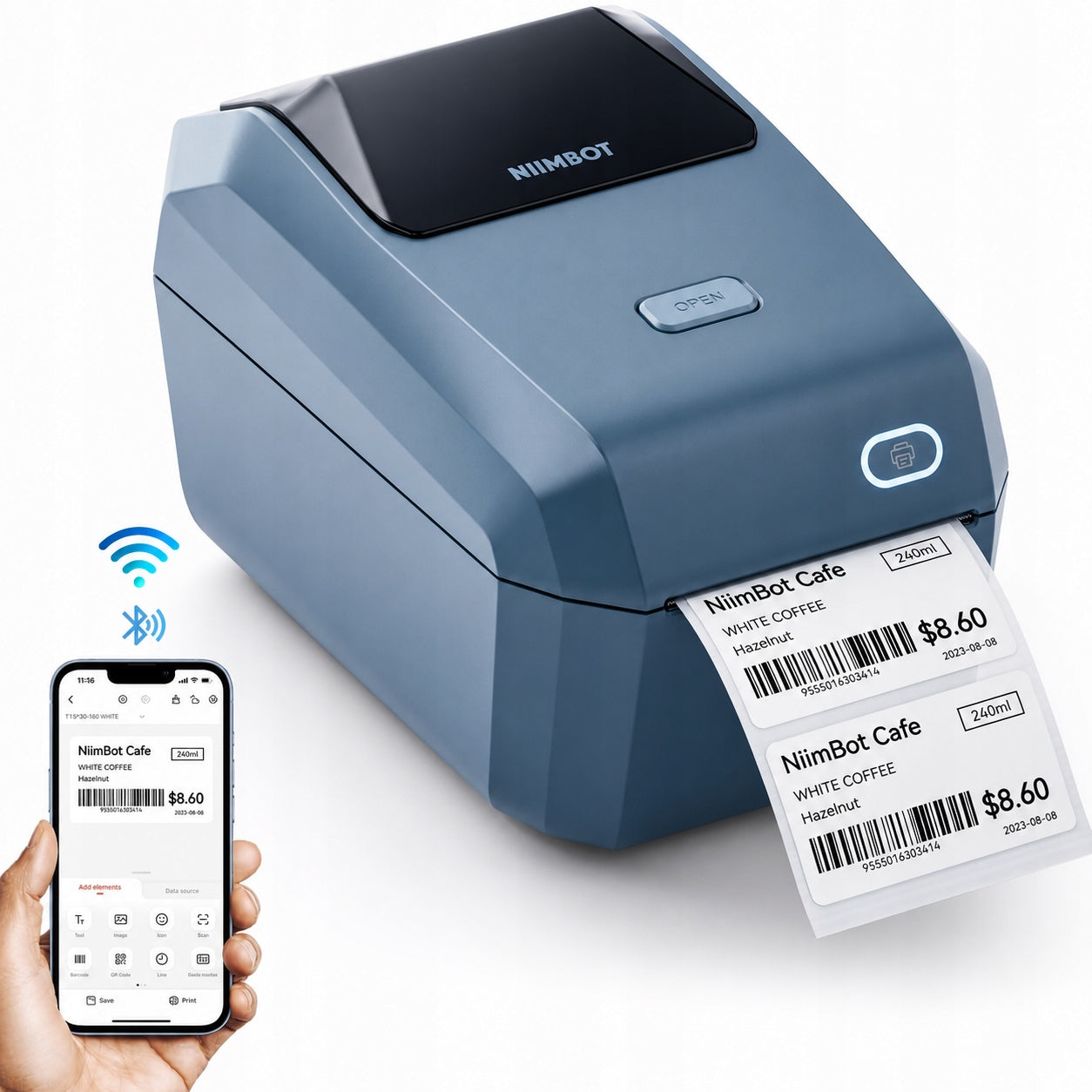 Bluetooth thermal printer of self-adhesive labels Niimbot K3