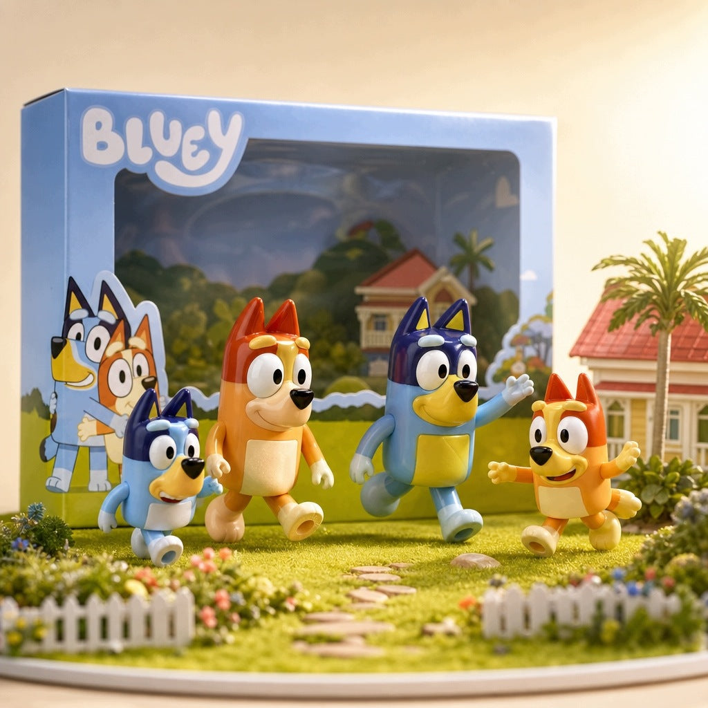 Bluey Bluey & Family Figurine Set Whole Family 3+ Gift for Kids Manufacturer code 13009