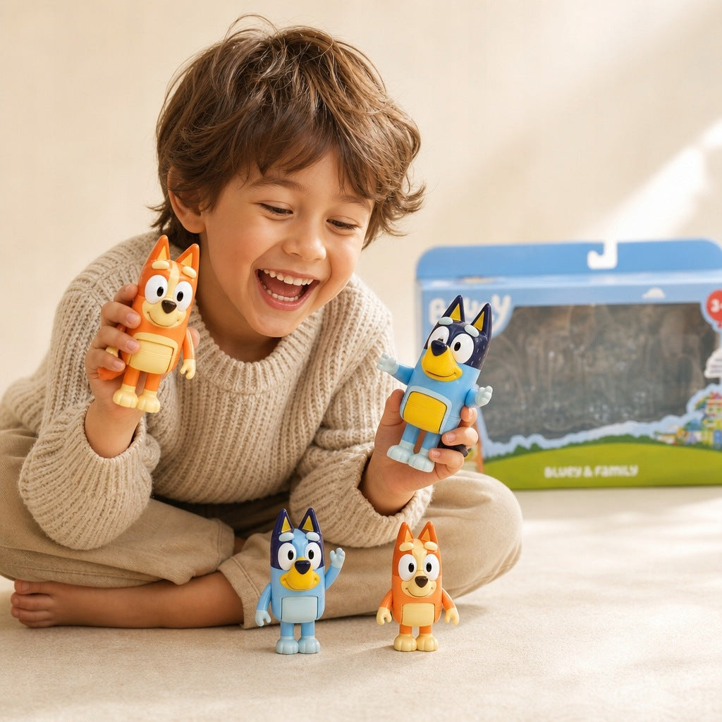 Bluey Bluey & Family Figurine Set Whole Family 3+ Gift for Kids Packaging status original