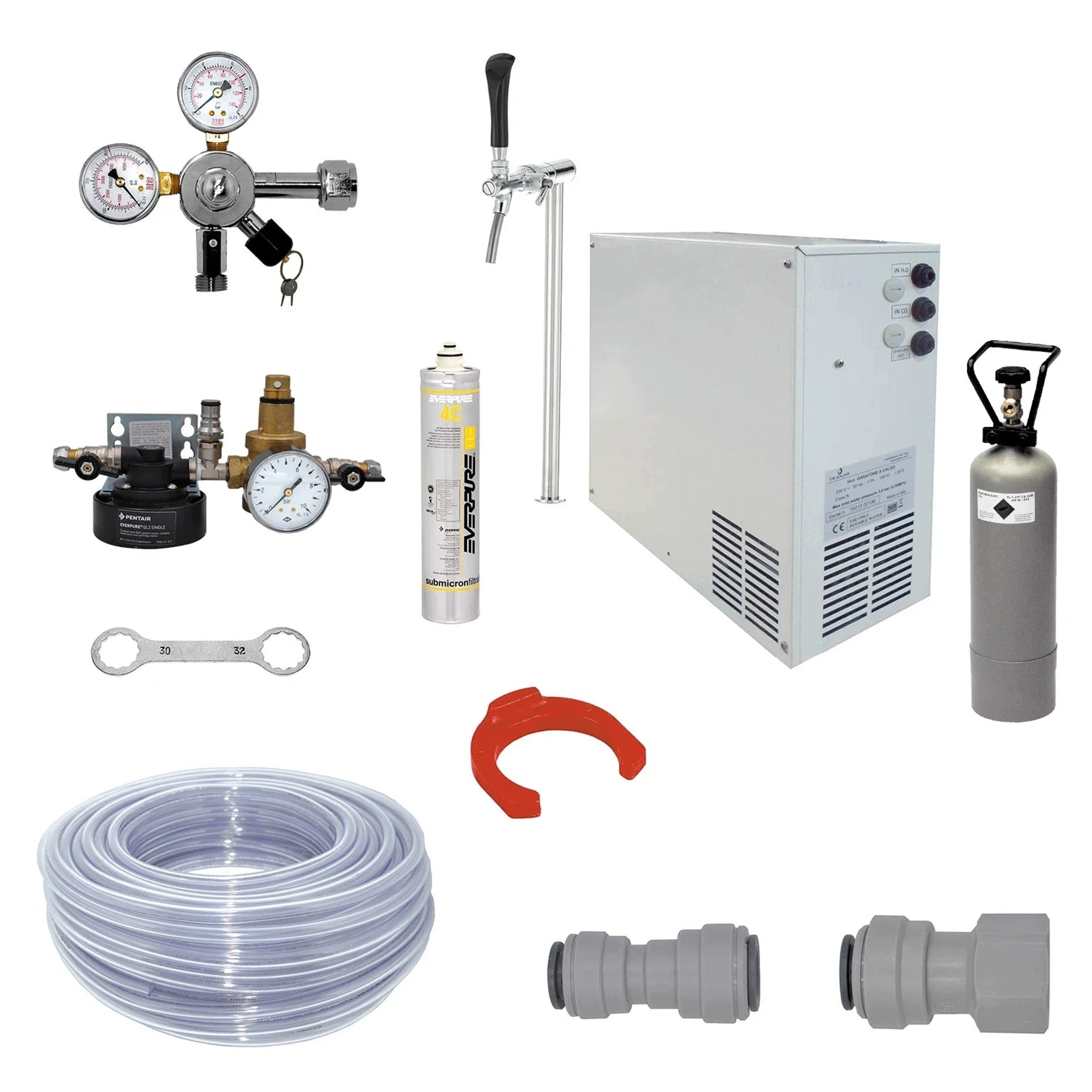 Blupura Complete Set Water Gasifier, Distributor, Carbonator 1L,