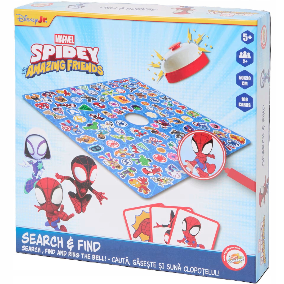 Board game SPIDEY Search and find with ringtone Search & Find 108 Cards Manufacturer code 8720029108922