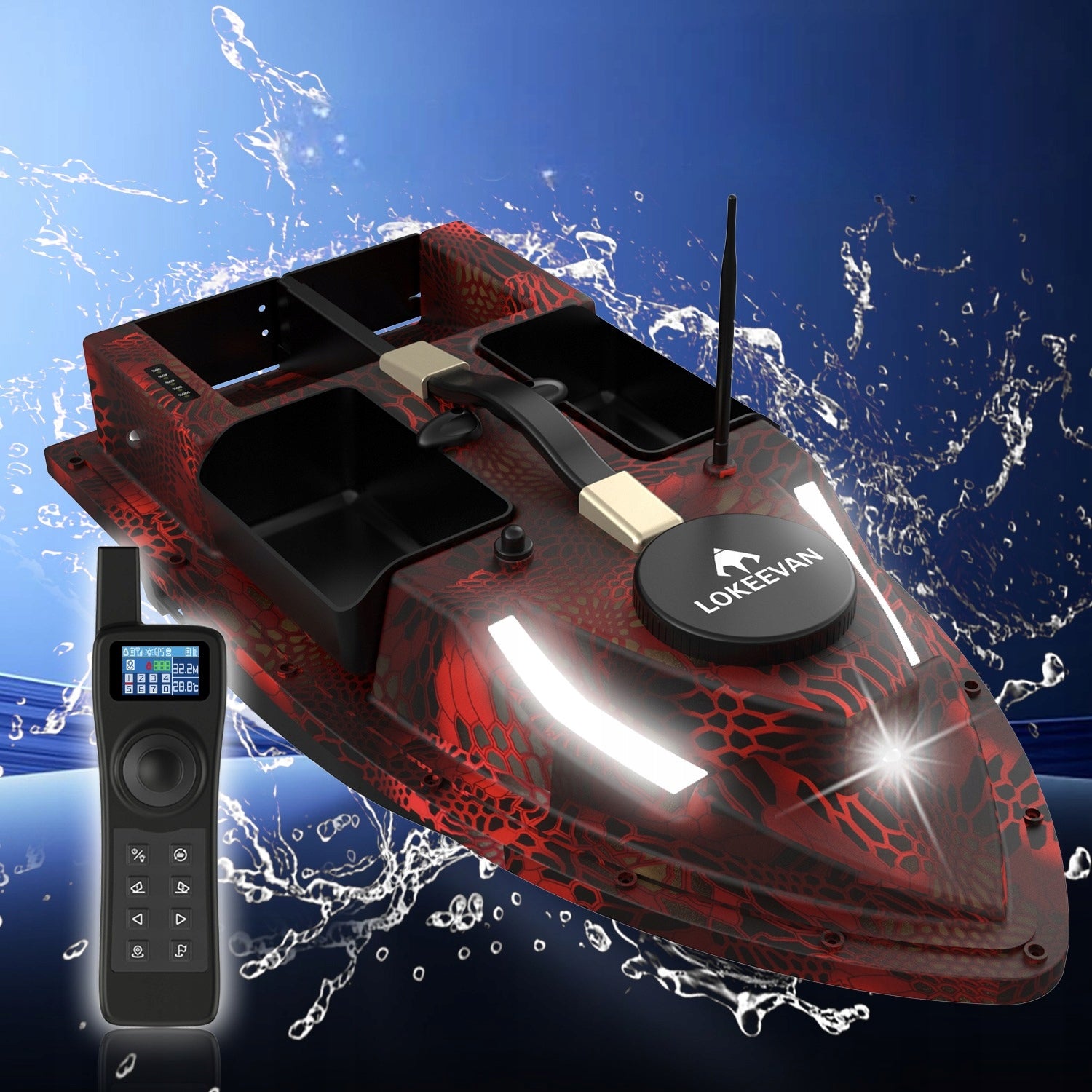 Boat LOKEEVAN D19ED 12000mAh 52W12V 1.8m/s 600mRange GPS+Beidou Packaging status original