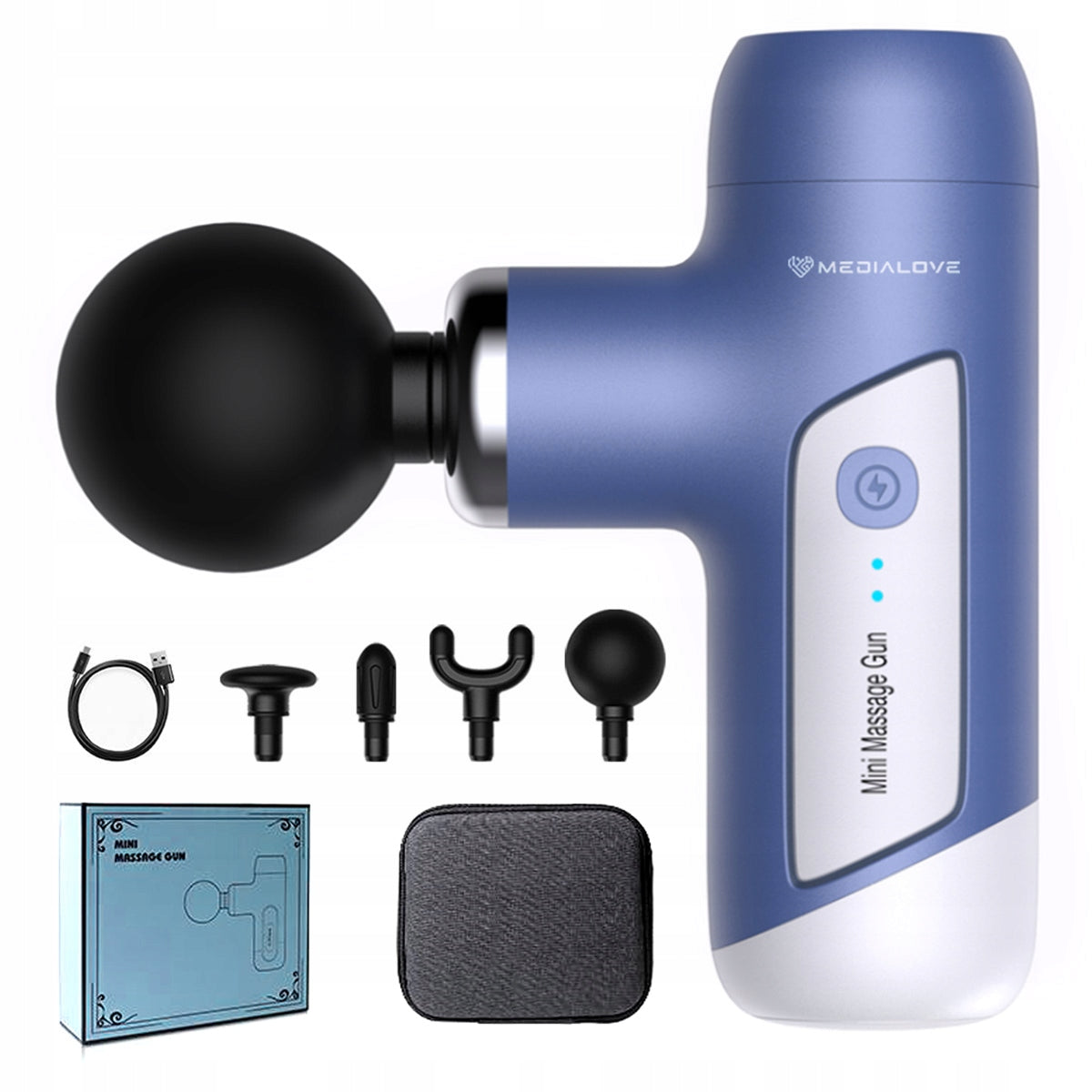 Body Back Massage Gun Vibration Massager Massage Gun 4 Tips