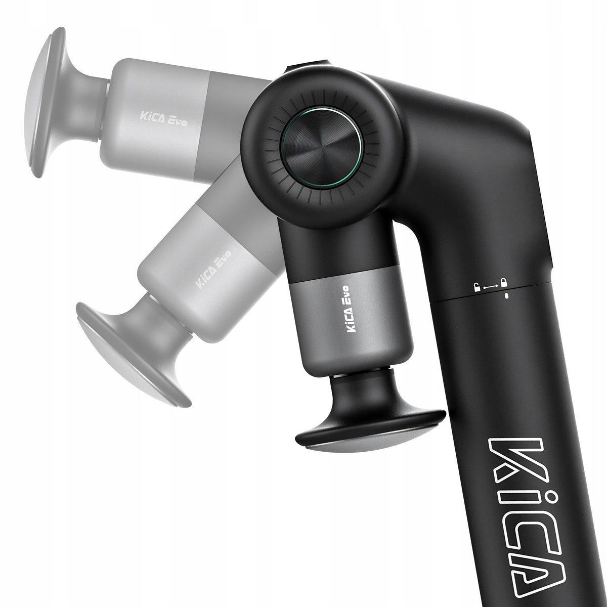 Body Massage Gun with Heating KiCA Evo 120W 6 Tips with Joint Color black