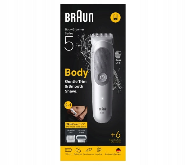 Body Trimmer Braun BG5550 100 min. Battery Operation White SkinGuard Packaging status original
