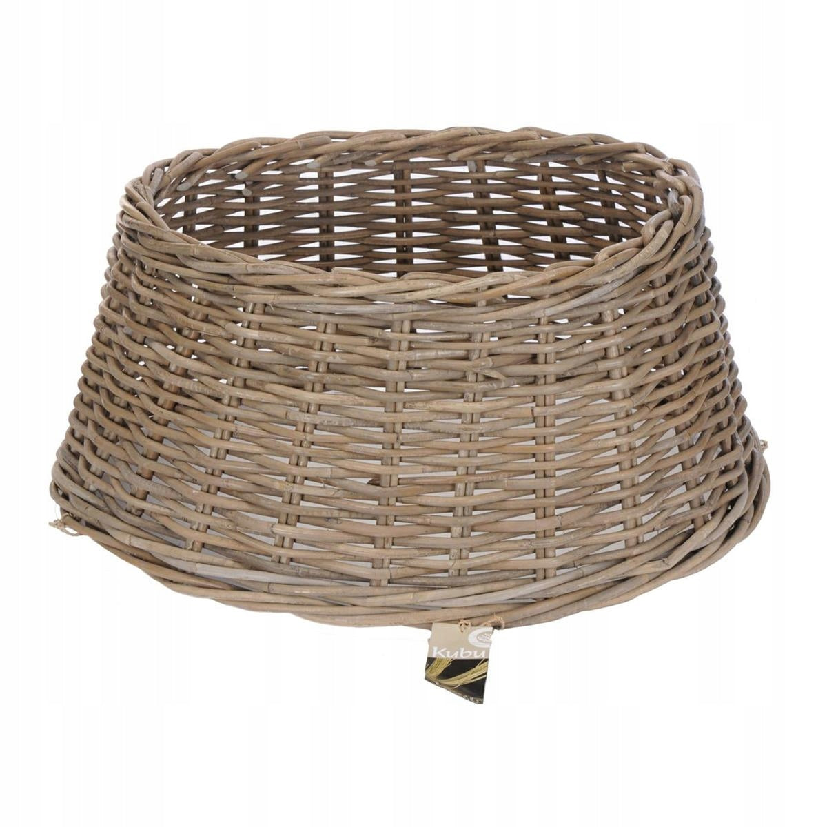 Boho Scandi Christmas Tree Stand Cover Braided Wooden 40-60 cm Rattan