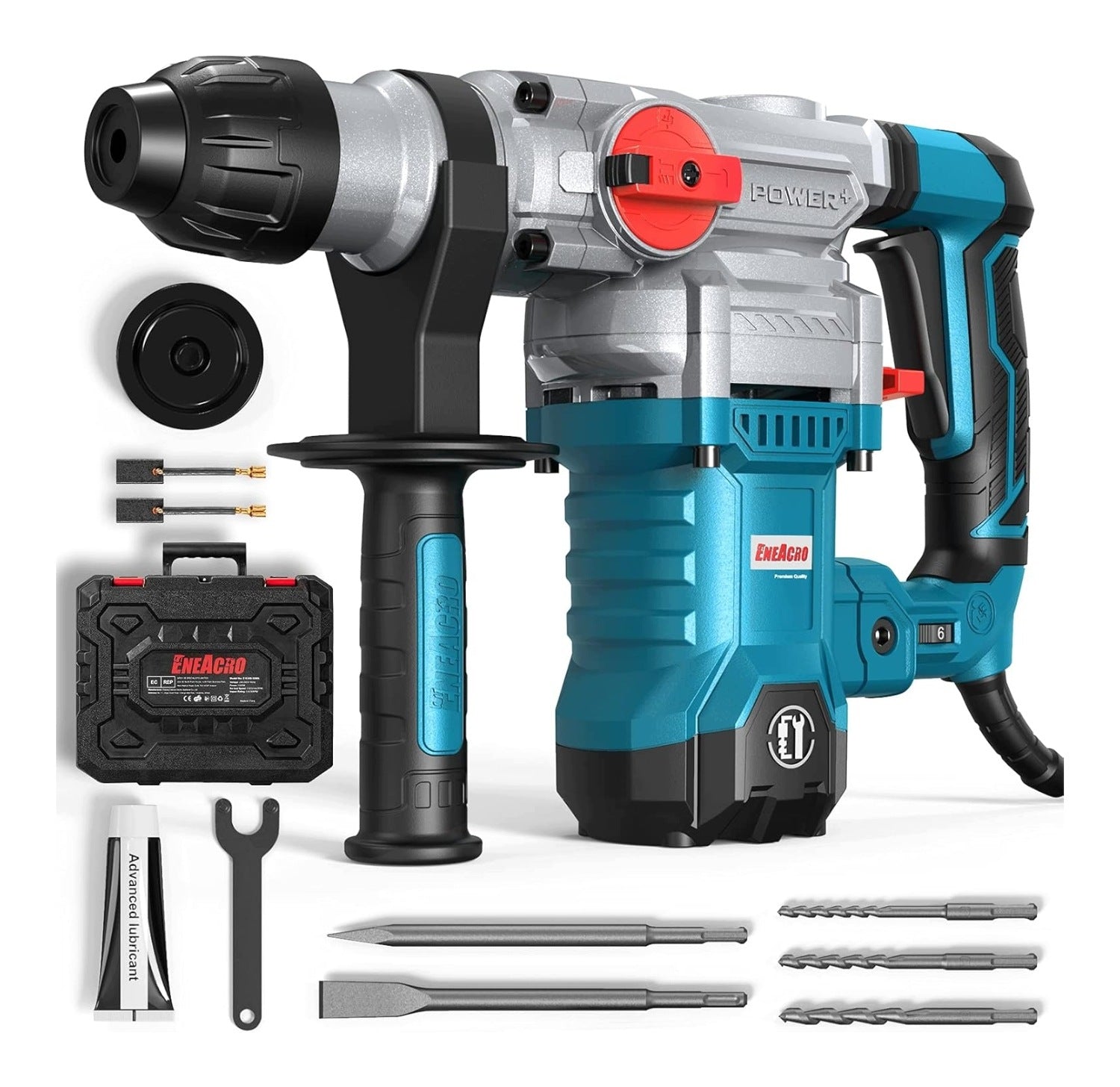 Bohrhammer Impact 1500W 6J SDS-Plus Drilling Concrete Forging