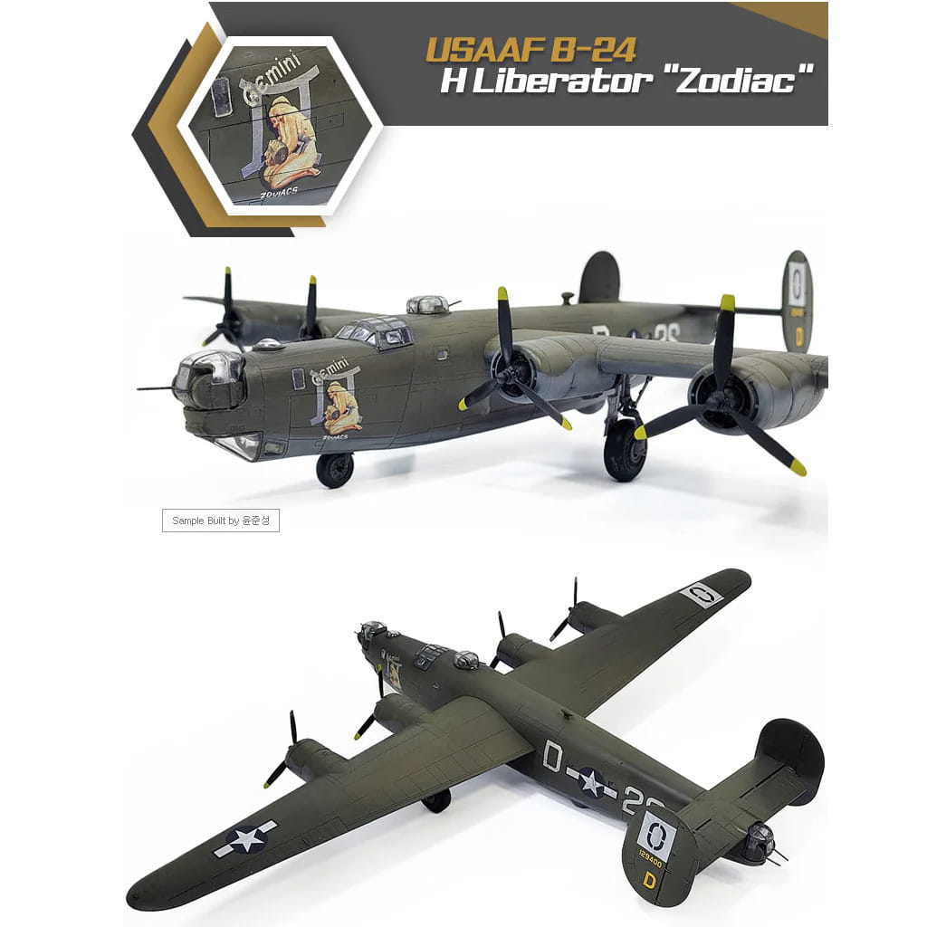 Bomber aircraft B-24H Liberator Zodiac - Academy 12584 EAN (GTIN) 8809845381198