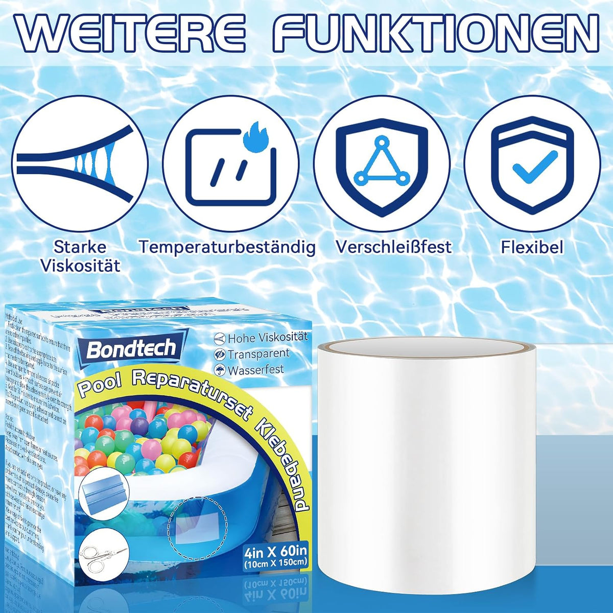Bondtech Pool Repair Kit, Waterproof Adhesive Tape Manufacturer code UH01