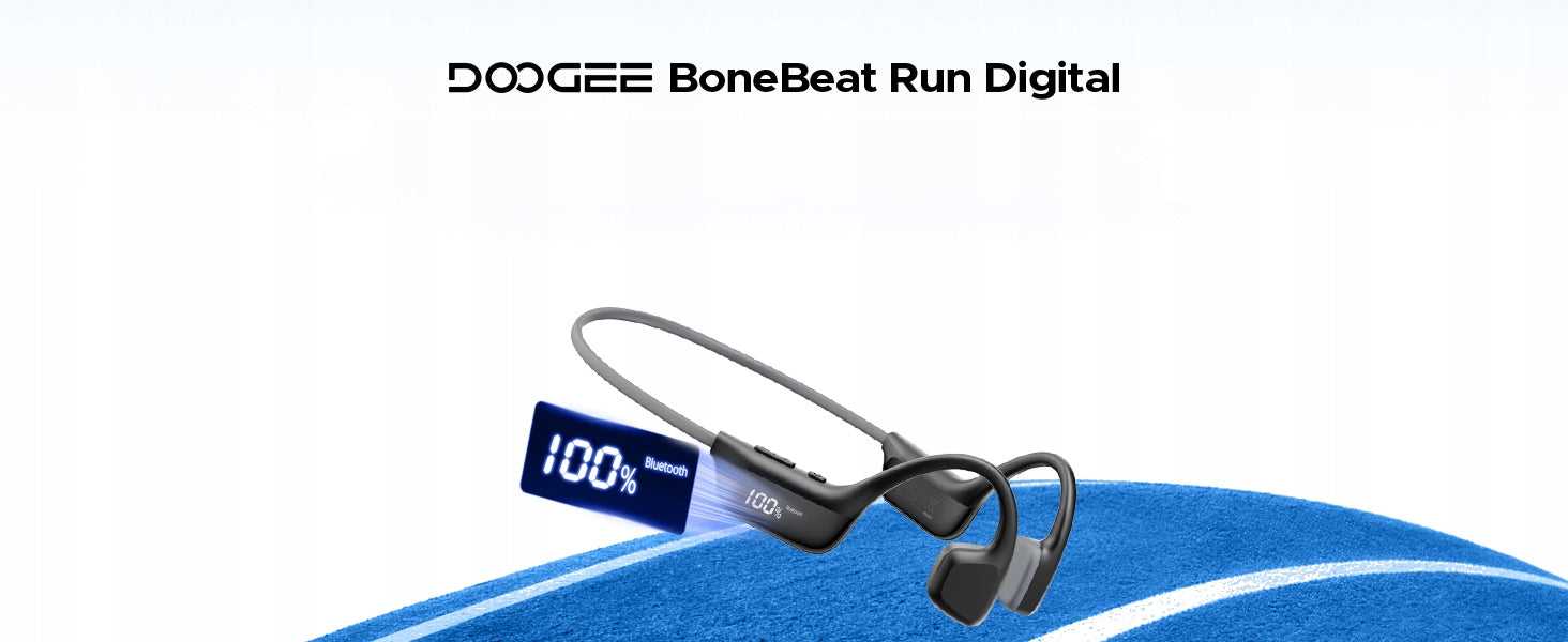Bone conduction wireless headphones DOOGEE BONEBEATRUNDIGITAL Manufacturer code BONEBEATRUNDIGITAL-BLACK-SP