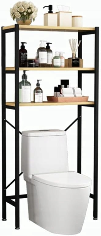 Bookcase /Bathroom shelf WC MAGIC SELECT 28 x 60 x 150 cm with 3 shelves black