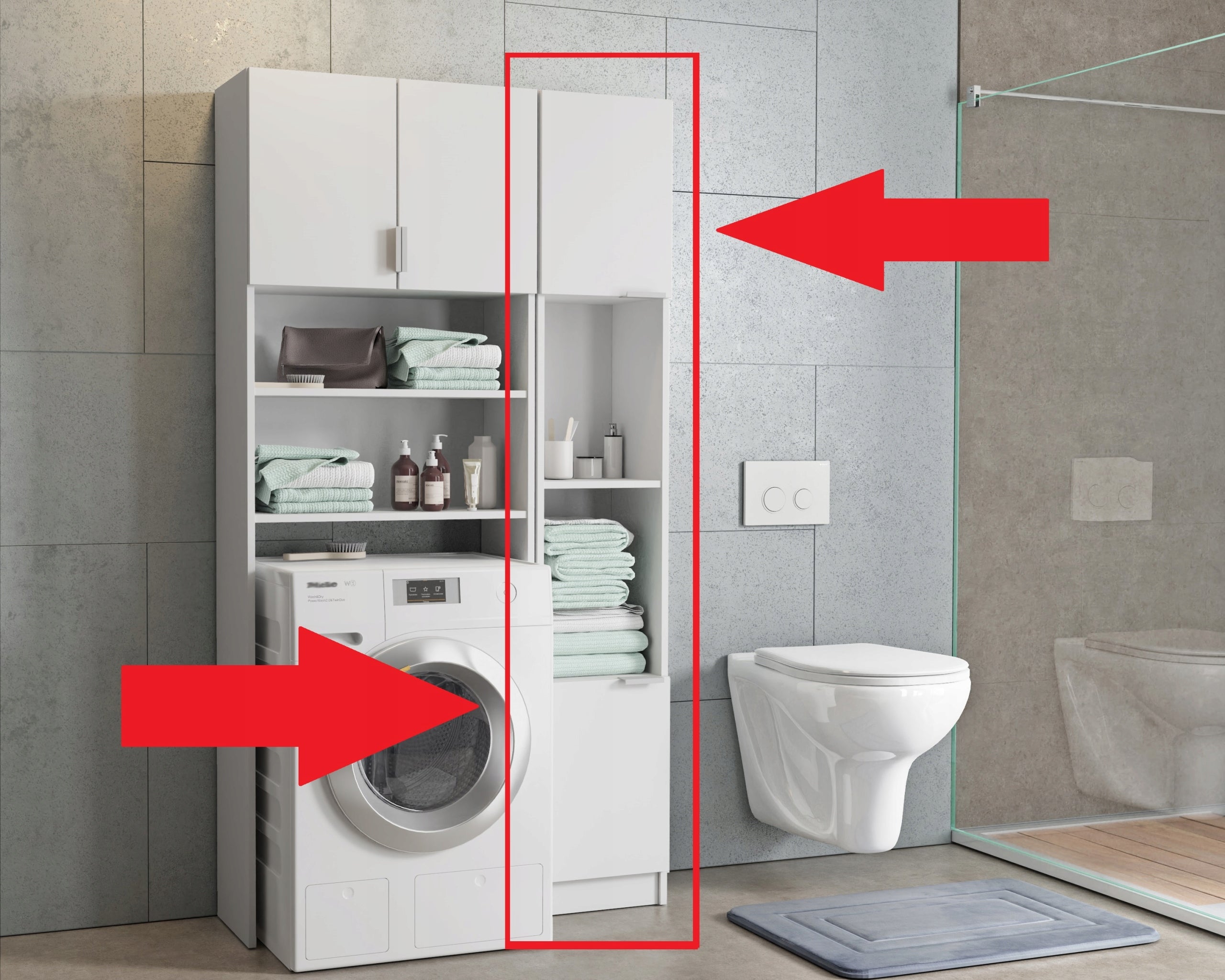 Bookcase Office or Bathroom Post Over Washing Machine