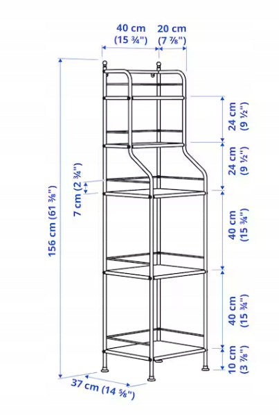 Bookcase, black, 40x156 cm EAN (GTIN) 0000130574907