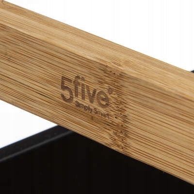 Bookcase on wheels black 3 x bamboo shelf Manufacturer code 140853B