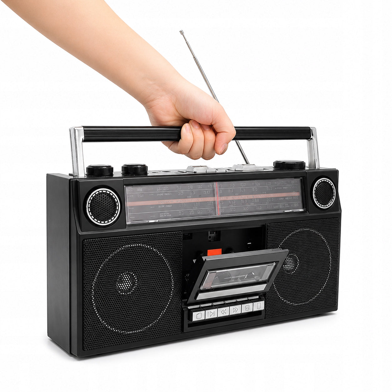 Boombox Radio Cassette Player Portable MP3 Cassette Player BT Grill Camping Packaging status original