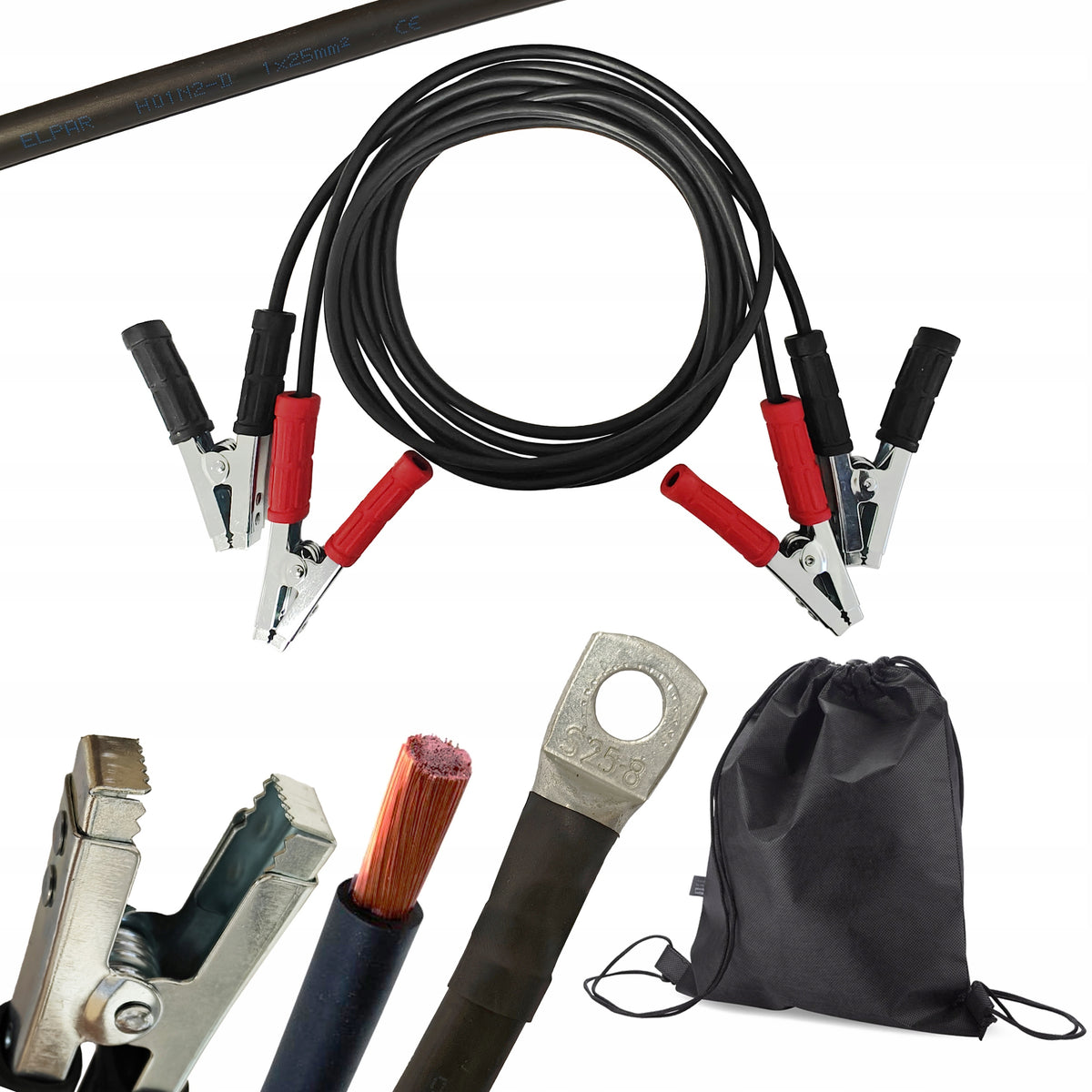 BoostWire Copper Jumper Cables 100% CU 25mm2 4m 3200A