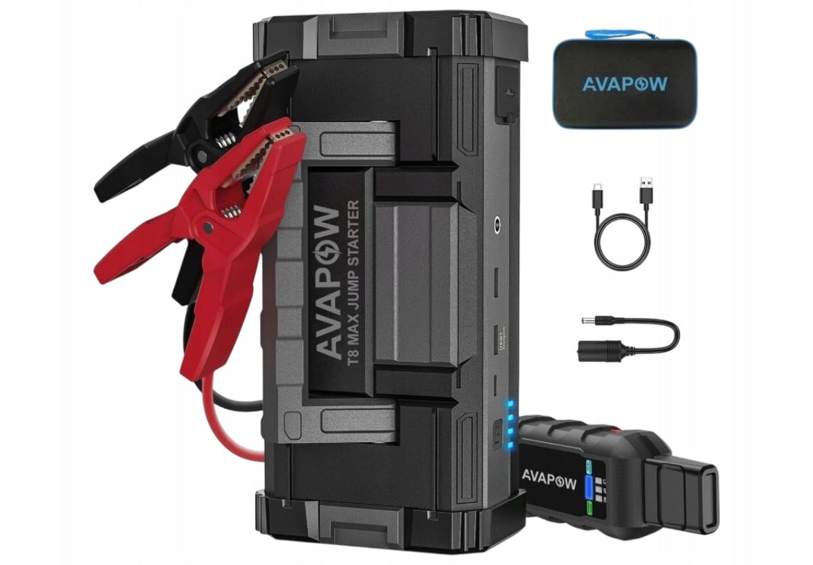 Booster Jump Starter AVAPOW T8 Max 6000A Powerbank 24000mAh LED Professional
