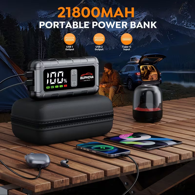 Booster Starter 9000A Power Bank 21800mAh MegaPower Manufacturer code Wielofunkcyjne Awaryjne Urządzenie Rozruchowe