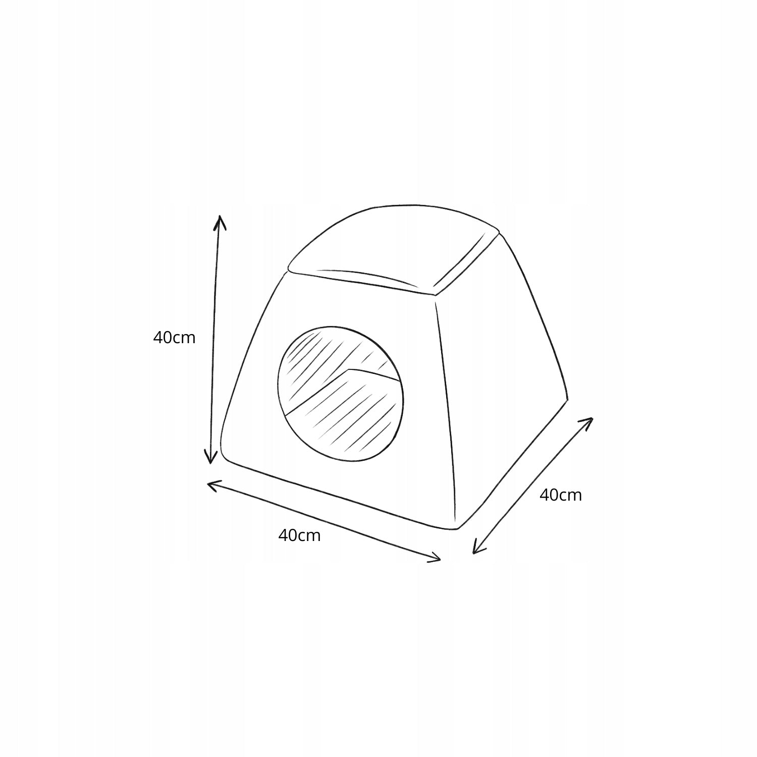 Booth - cat dog house - dark gray Product width 40 cm